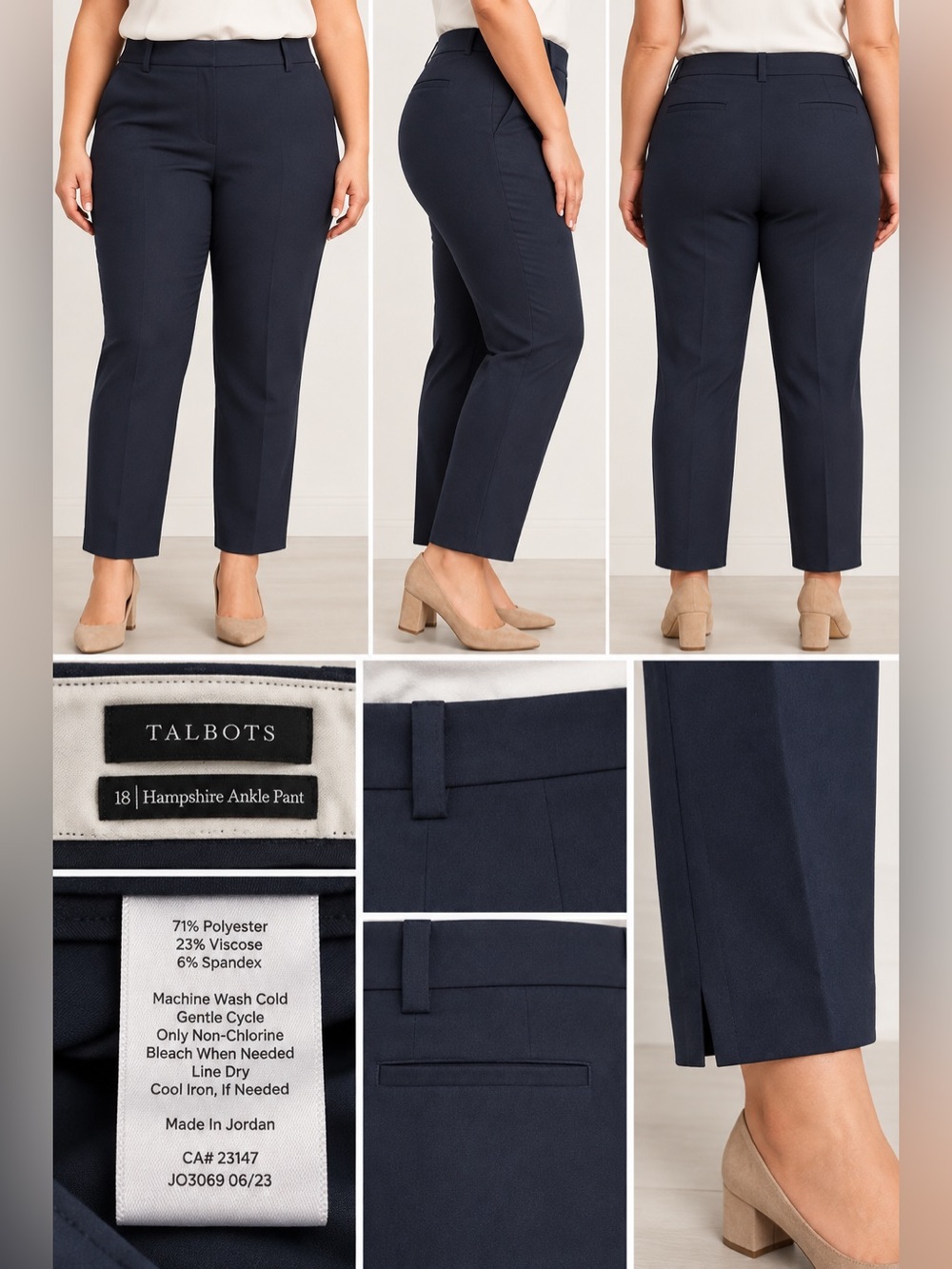 Talbots Hampshire Pant Straight Leg Pants Size 18